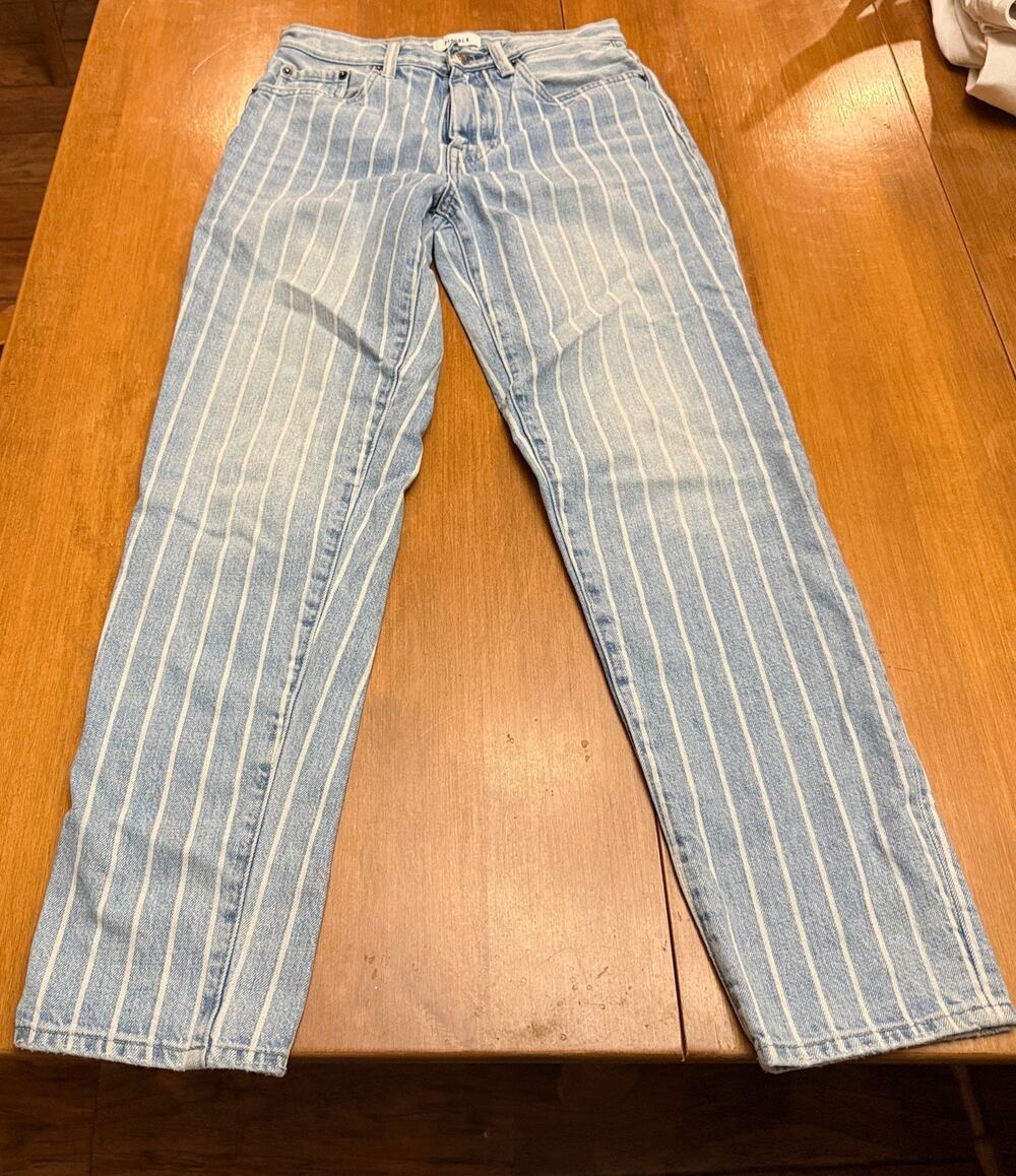 Pistola Presley High Rise Striped Jeans Sz 26 Member's Only 90's inspired Chic